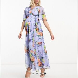 Gorgeous floral maternity wrap Midaxi hope and ivy